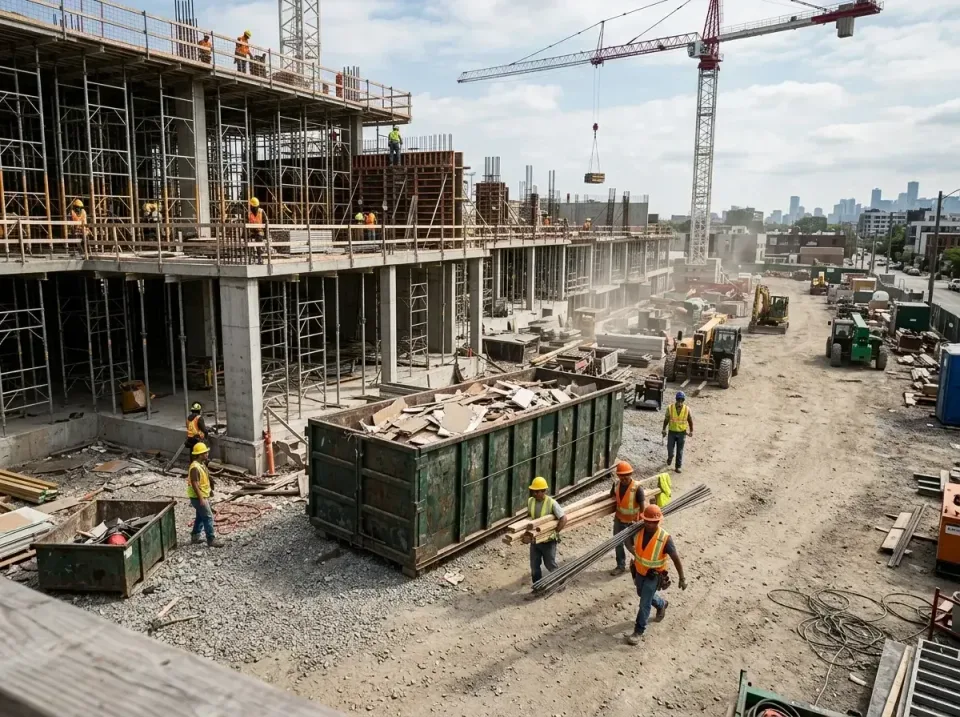 commercial-construction-site-w-002 — frequently asked questions, Low Cost Construction Dumpster Rental in Modesto, CA
